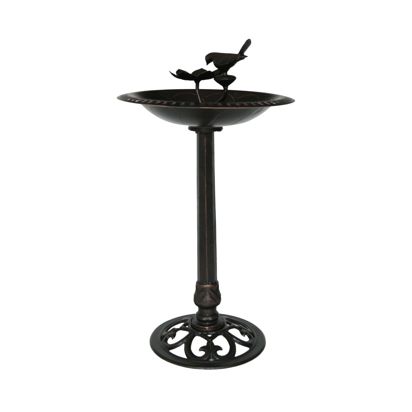 Outdoor Aluminum and Iron Bird Bath