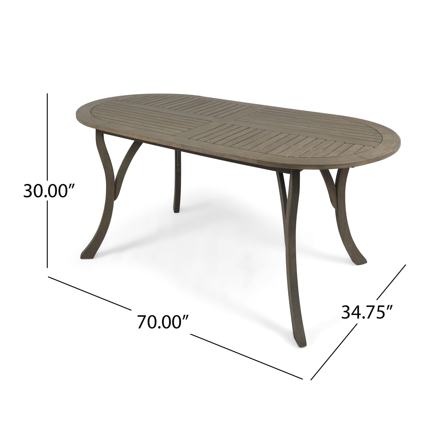 Acacia Wood 70" Dining Table