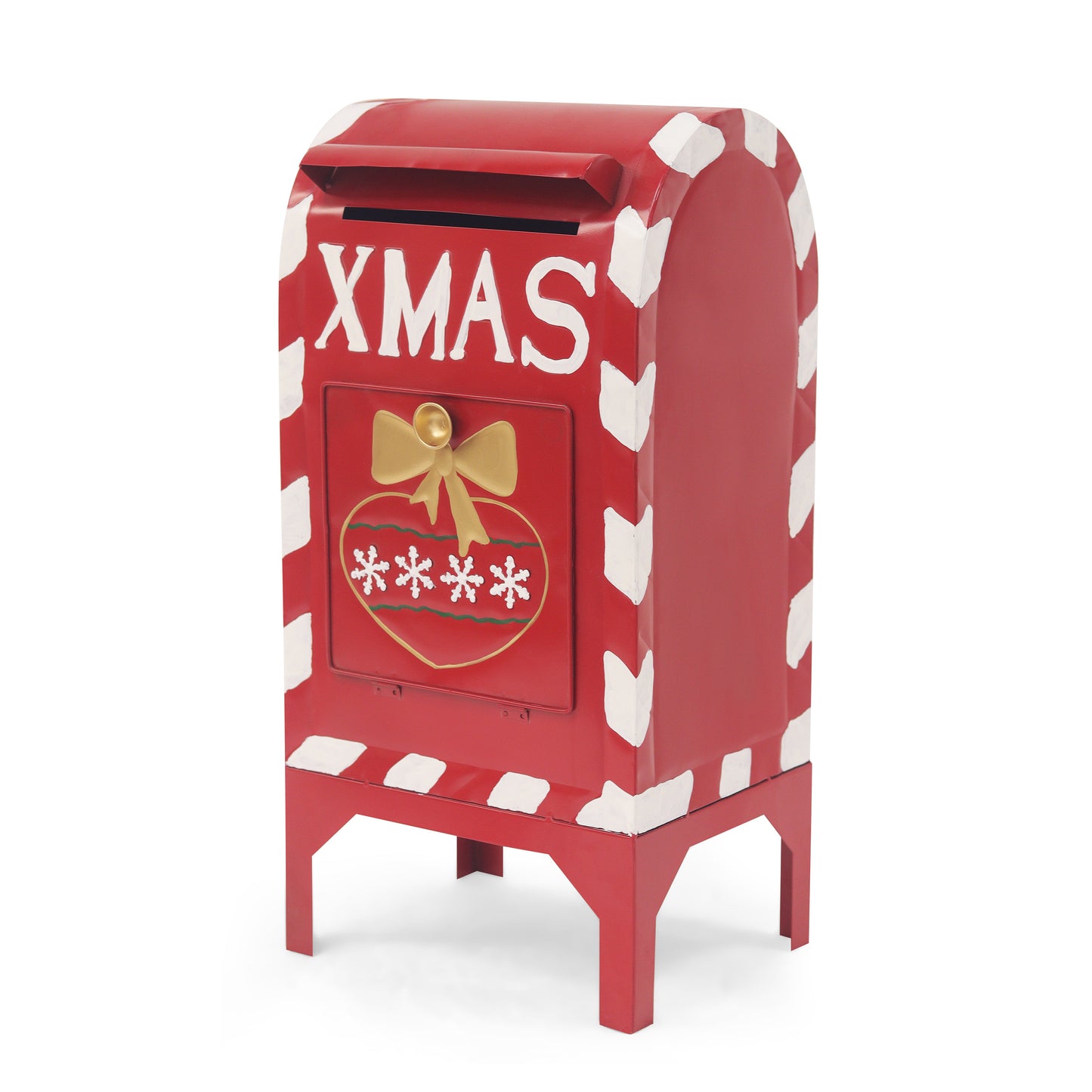 Red Iron Christmas Mailbox Decoration