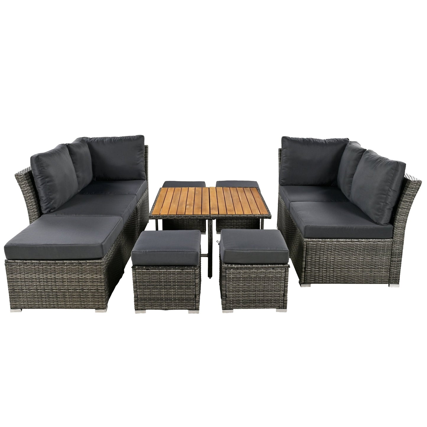 Patio Furniture Set, 10 Piece Outdoor Conversation Set, CoffeeTable