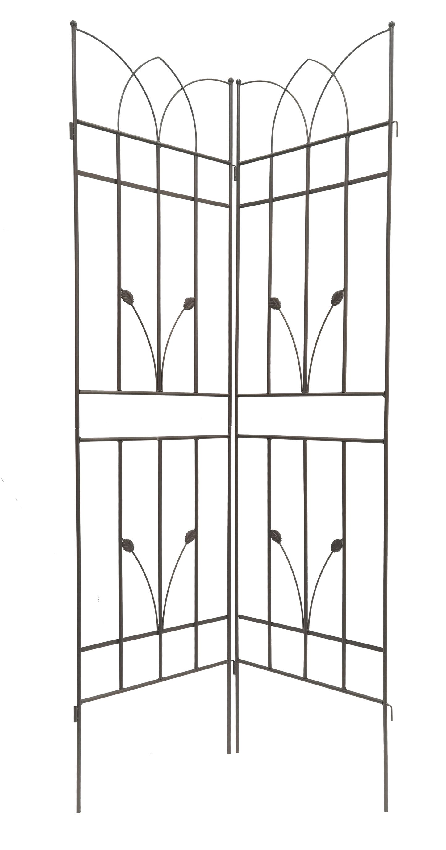 4 Pack Metal Garden Trellis 71" x 17.7" Rustproof Trellis for Climbing Plants Outdoor Flower Support Brown