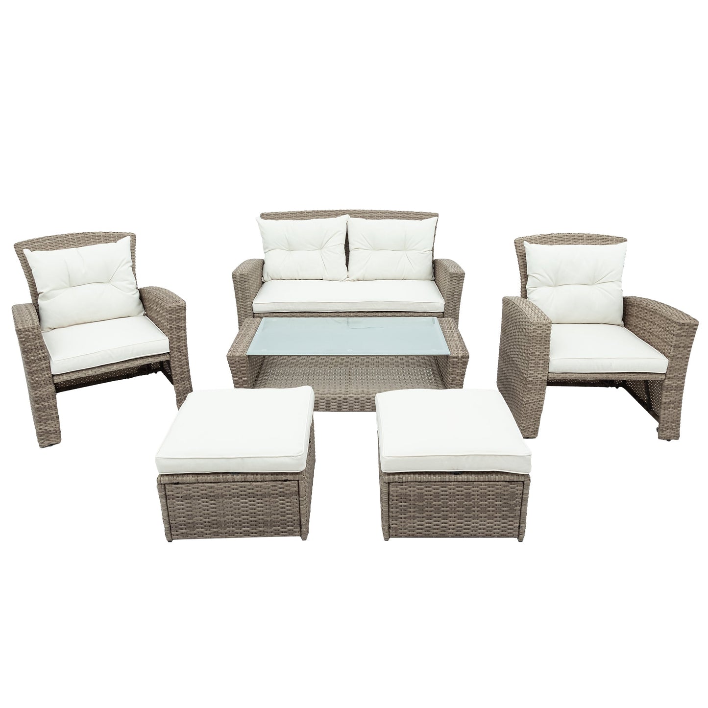 Patio Furniture Set, 4 Piece Outdoor Conversation Set All Weather